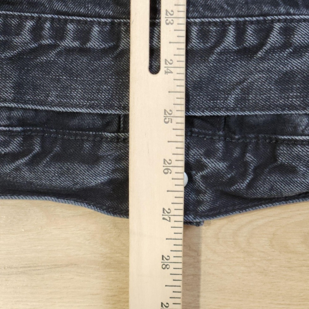 Levis Jacket Mens XL Black Denim Trucker Button Front Casual Classic - Picture 6 of 8